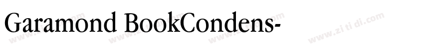 Garamond BookCondens字体转换